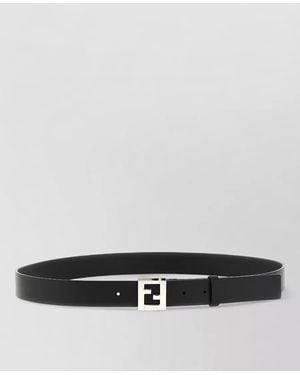 Fendi Calfskin Leather Belt - White