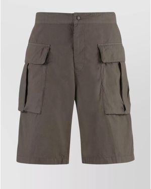 Aspesi Cotton Cargo Bermuda Shorts - Gray