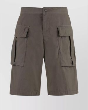 Aspesi Cotton Cargo Bermuda Shorts - Grey