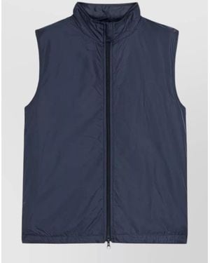 Aspesi Vernes Waistcoat Sleeveless High Collar - Blue