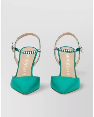 Stuart Weitzman 100 Gemcut Ankle Strap Pump - Blue