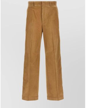 Palm Angels Corduroy Straight-Leg Trousers - Natural