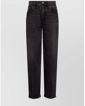 Dolce & Gabbana Relaxed Fit Pants Faded Effect - Black