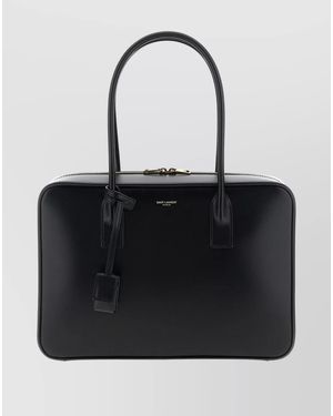 Saint Laurent Sac De Jour Lamb Leather Shoulder Bag - Black