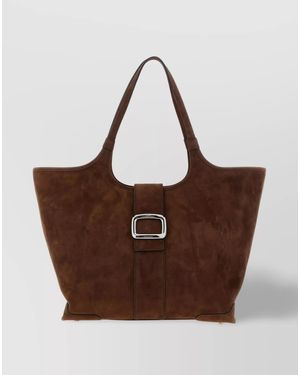 Roger Vivier Leather Tote Bag - Brown