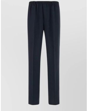 Cellar Door Alfonso Jersey Wide Leg Trousers - Blue