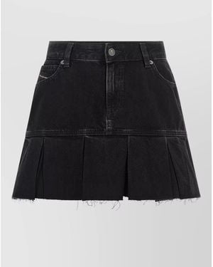 DIESEL De Reen Skirt Belt Loops Pleats - Black