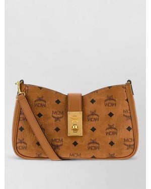 MCM Canvas Tracy Crossbody Bag Adjustable Strap - Brown