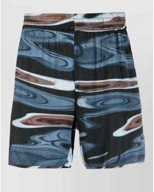 BLUE SKY INN Graphic Print Shorts Elasticated Waistband - Blue