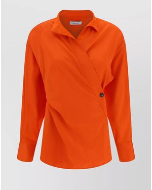 Ferragamo Wrap Blouse - Orange