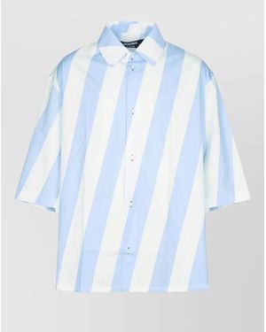 Jacquemus Triangle Stripe Short Sleeve Top - Blue