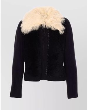 Marni Virgin Wool Zip-Up Jacket - Black