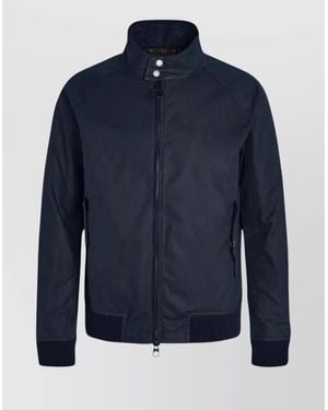 Baracuta Waxed Jacket Snap Collar - Blue