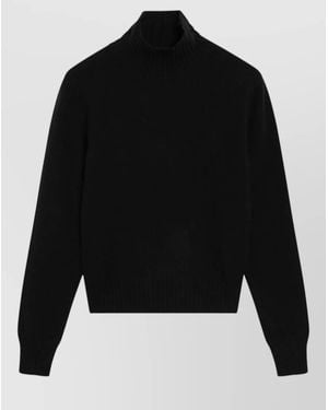 Ami Paris Cashmere Turtleneck Sweater - Black