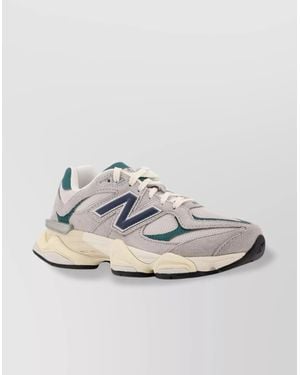 New Balance Mesh And Suede Sneakers Logo Side - Metallic
