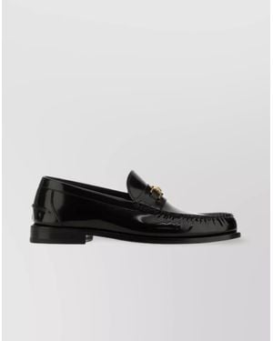 Versace Leather Loafers - Black