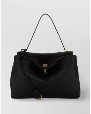 Balenciaga Large Structured Handbag Top Handle - Black