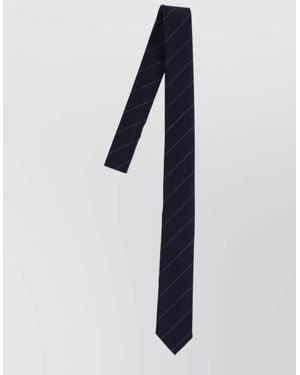 Thom Browne Slim Striped Tie Traditional Pointed Shape - Blue