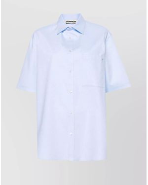 DARKPARK Cotton Oversized Short-Sleeve Shirt - White