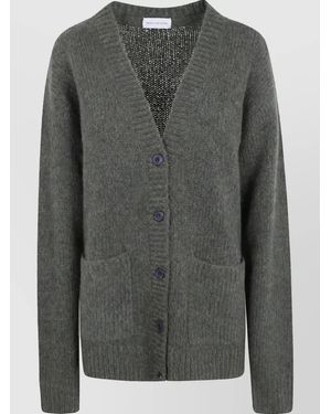 Dries Van Noten Alpaca Wool Merino Wool Cardigan - Gray