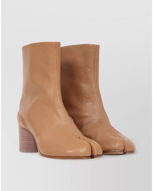 Maison Margiela Leather Tabi Ankle Boots - Brown