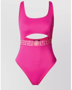 Versace One Piece Swimsuit Recycled Lycra Design - Pink