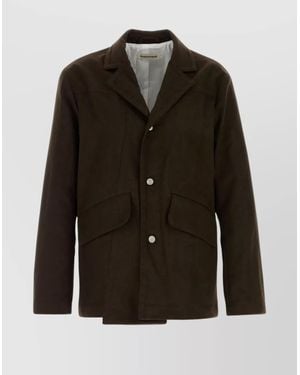 NAMACHEKO Cotton Single-Breasted Blazer - Black