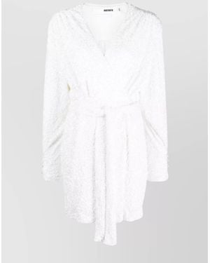 ROTATE BIRGER CHRISTENSEN Wrap Mini Dress - White