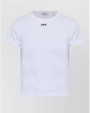 Off-White c/o Virgil Abloh Ribbed Fitted T-Shirt - White