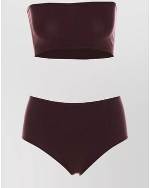 Alaïa Bandeau Top And Coulotte Set - Purple