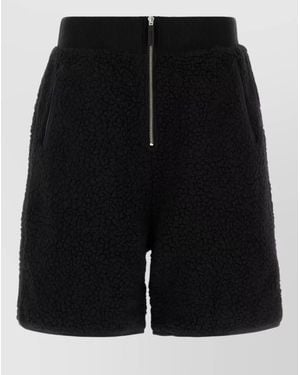 Entire studios Teddy Bermuda Shorts Back And Side Pockets - Black