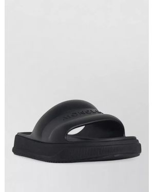 Moncler Leather Slides - Black
