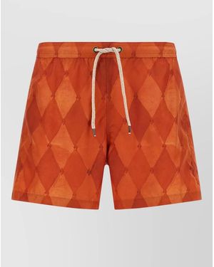 Ballantyne Printed Swim Shorts - Orange