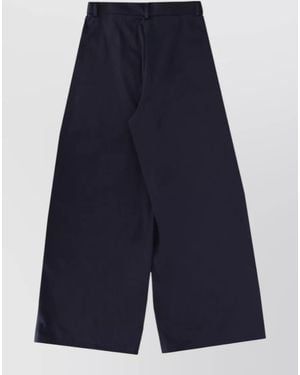 Stella McCartney Cotton Cargo Trousers Wide Leg Belt Loops - Blue