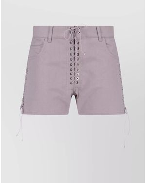 Ludovic de Saint Sernin Stretch Cotton Straight Shorts - Pink