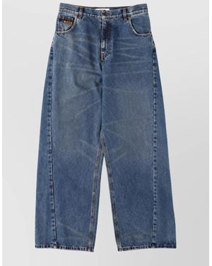 MSGM Wide-Leg Pants - Blue