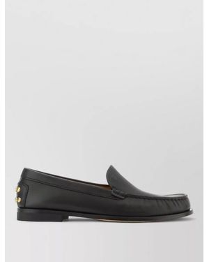 Tod's Leather Loafers Tone Hardware Round Toe - Grey