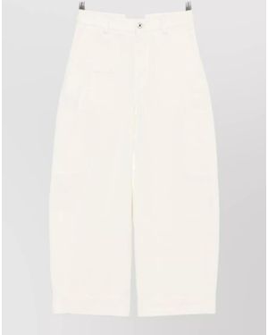Givenchy Mid Length Wide Leg Tailored Trousers - White