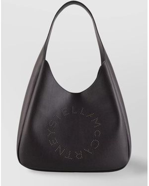 Stella McCartney Logo Slouchy Hobo Tote Bags - Black