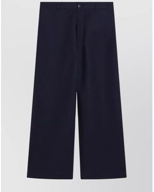 Acne Studios Satin Wide-Leg Trousers - Blue