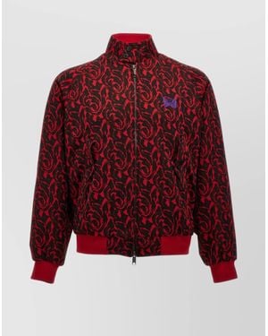 Baracuta Jacquard Bomber Jacket - Red