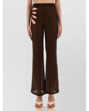 Selia Richwood Lily Trousers Cut Out Design Sheer - Brown