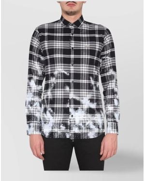 Philipp Plein Checked Shirt - Blue