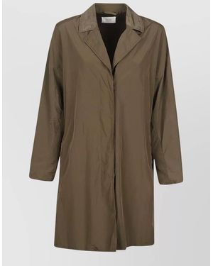 The Row Felixa Long Sleeve Lightweight Lapel Coat - Green