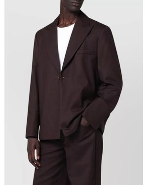 Séfr Wool Blend Single Breasted Coat - Blue