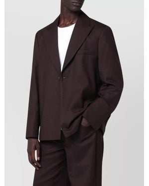 Séfr Wool Blend Single Breasted Coat - Blue