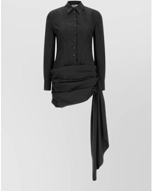 GIUSEPPE DI MORABITO Cotton Mini Shirt Dress - Black