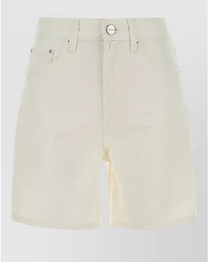 Anine Bing Denim Knee-Length Shorts - White
