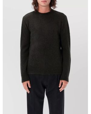 Aspesi Soft Texture Crewneck Knit Jumper - Black