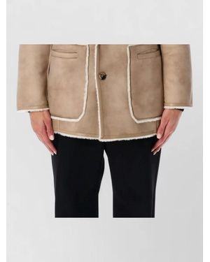 Urbancode Reversible Faux Fur Coat Tailored Lapels - Black
